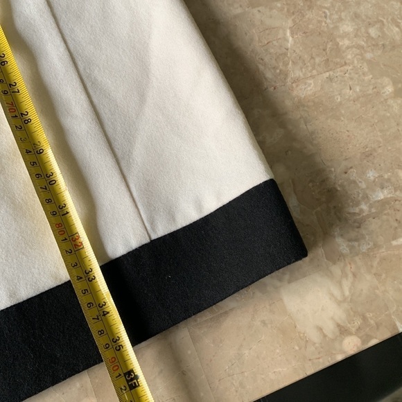 Anthropologie Beth Bowley two tones‎ color block dress size 6 wool beige black - Picture 9 of 9